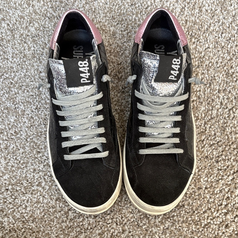 PA448 Black and Pink Sneakers